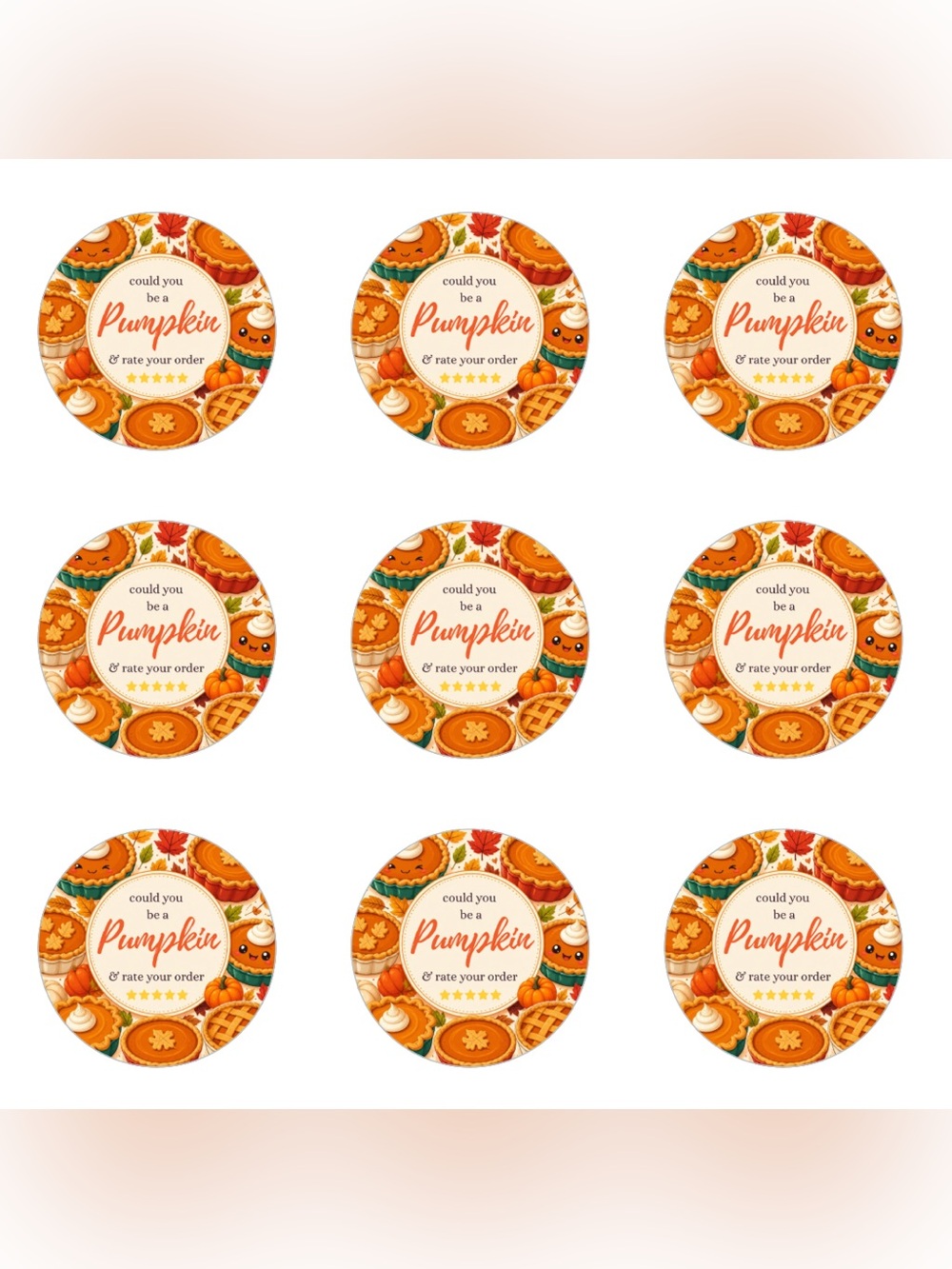 Fall Themed Package Stickers (24CT) - Picture 1 of 3